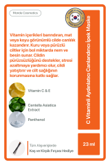 Yüz Maskesi C Vitaminli Aydınlatıcı Canlandırıcı Ipek Maske