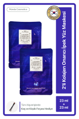 2'li Kolajen Onarıcı İpek Yüz Maskesi